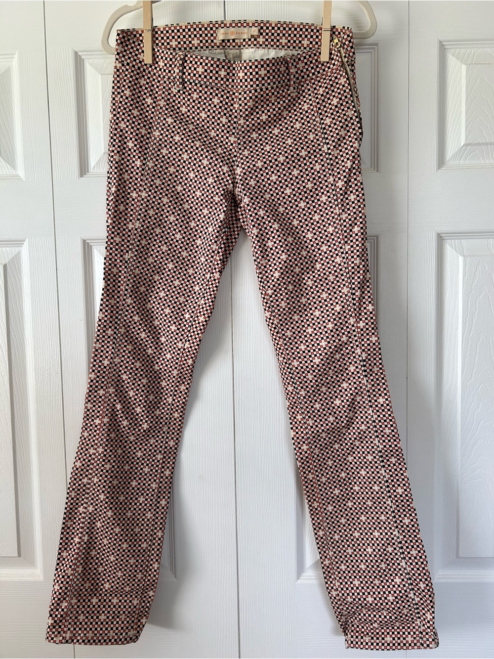 Tory Burch Geometric Check Pants – Size 27